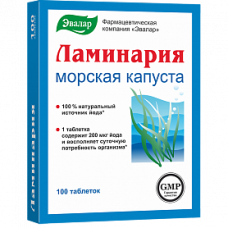 Laminaria, Evalar, 100 tablets, 28040
 