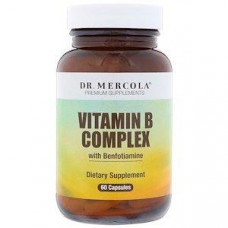 Витамины группы В с бенфотиамином, Vitamin B Complex, Dr. Mercola, 60 капсул, 28221
  