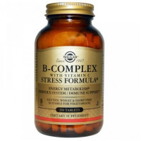 Комплекс витаминов В + С, B-Complex with Vitamin C, Solgar, стресс формула, 250 таблеток, 02846
  