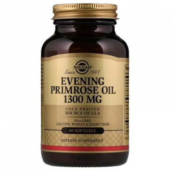 Масло вечерней примулы (Evening Primrose Oil), Solgar, 1300 мг, 60 капсул, 02853
  