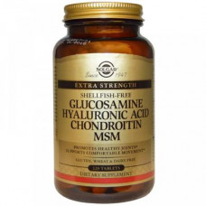 Glucosamine, Hyaluronic, Chondroitin, MSM, Glucosamine Hyaluronic Acid Chondroitin MSM, Solgar, 120 Tablets, 02854
 