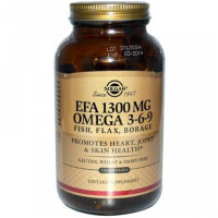 Fish Oil, Omega 3 6 9 (EFA, Omega 3-6-9), Solgar, 1300 mg, 120 Capsules, 02858
 