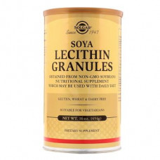 Лецитин соевый, Lecithin, Solgar, гранулы, 454 г, 02880
  