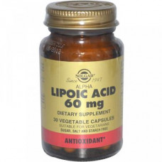 Alpha Lipoic Acid, Solgar, 60 mg, 30 Capsules, 02884
 