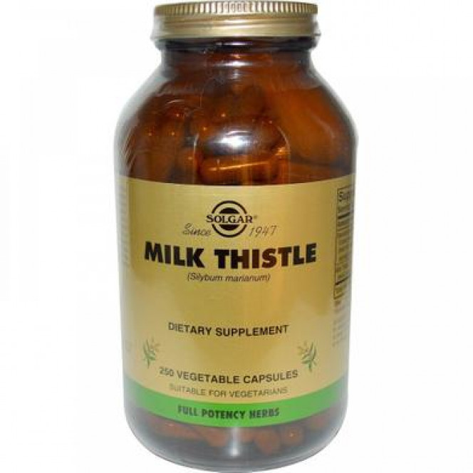 Расторопша, Milk Thistle, Solgar, 250 капсул, 02890
  