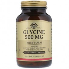 Glycine, Glycine, Solgar, 500 mg, 100 Capsules, 02902
 