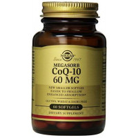 Coenzyme Q10 Supplemented, CoQ-10 Megasorb, Solgar, 60 mg, 60 Capsules, 18728
 