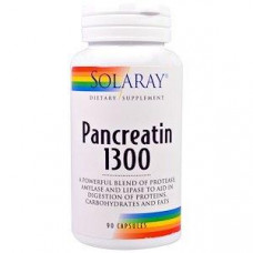 Панкреатин, Pancreatin 1300, Solaray, 90 капсул, 30089
  