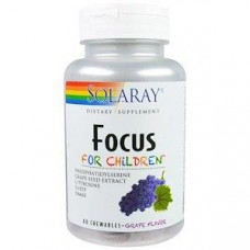 Support for the Developing Brain of Children, Focus For Children, Solaray, Grape, 60 Chewable Tablets, 30136
 