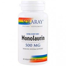 Monolaurin, Monolaurin, Solaray, 500 mg, 60 Capsules, 30165
 