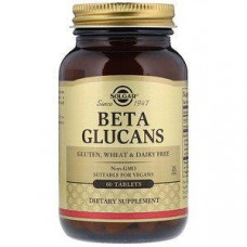 Бета глюкан, Beta Glucans, Solgar, 60 таблеток, 30255
  