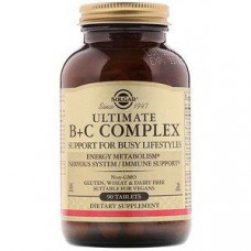 Vitamin B + C Complex, Ultimate B + C, Solgar, 90 Tablets, 30257
 