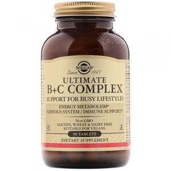 Vitamin B + C complex, Ultimate B + C, Solgar, 90 tablets 672, 30257 .. Discounts, promotions, 100% original products. Worldwide delivery, free shipping, peace, health, cosmetics, fitness