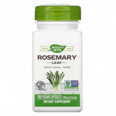 Розмарин, Rosemary, Natures Way, листья, 350 мг, 100 капсул, 30306
  