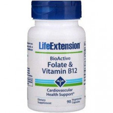 Folate & Vitamin B12, Life Extension, 90 Capsules, 30330
 