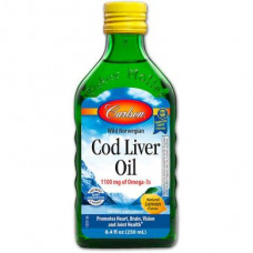 Cod Liver Oil, Carlson Labs, Lemon, Norwegian, 250 ml, 30341
 