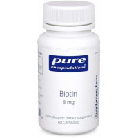 Biotin, Biotin, Pure Encapsulations, 8 mg, 60 Capsules, 30374
 