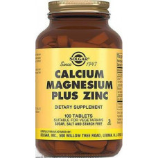 Calcium Magnesium Zinc, Calcium Magnesium Plus Zinc, Solgar, 100 Tablets, 30531
 