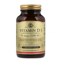 Vitamin D3, Vitamin D3, Solgar, 55 mg (2200 IU), 50 capsules, 31300
 