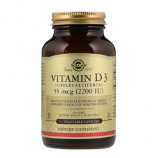 Vitamin D3, Vitamin D3, Solgar, 55 mg (2200 IU), 50 capsules, 31300
 