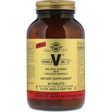 Multivitamin Formula, Formula VM-75, Multiple Vitamins with Minerals, Solgar, 30 Tablets, 31308
 