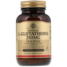 Глутатион, L-Glutathione, Solgar, пониженный, 250 мг, 30 капсул, 31313
  