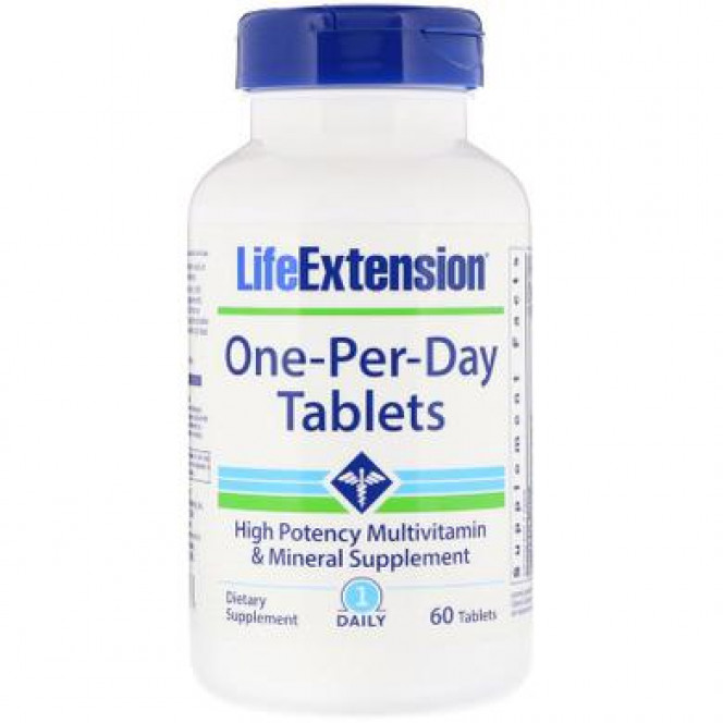 Витаминный комплекс, One-Per-Day Tablets, Life Extension, 1 в день, 60 таблеток, 31392
  