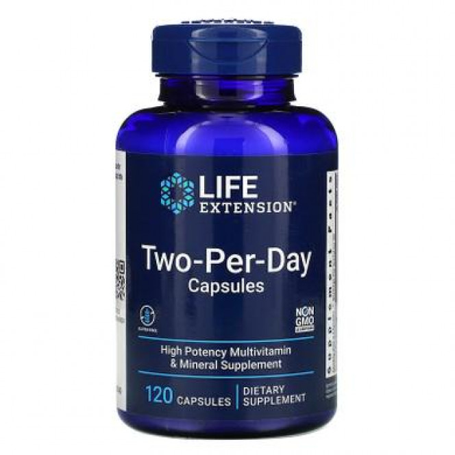 Multivitamin formula, Two-Per-Day, Life Extension, 120 capsules 678, 31395 .. Discounts, promotions, 100% original products. Worldwide shipping, free shipping, world, health, cosmetics, fitness