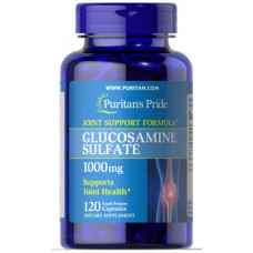 Глюкозамин сульфат, Glucosamine Sulfate, Puritans Pride, 1000 мг, 120 капсул, 31500
  