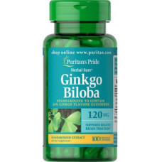 Гинкго Билоба, Ginkgo Biloba, Puritans Pride, стандартизированный экстракт, 120 мг, 100 капсул, 31502
  