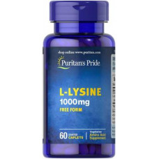 Л-лизин, L-Lysine, Puritans Pride, 1000 мг, 60 капсул, 31510
  