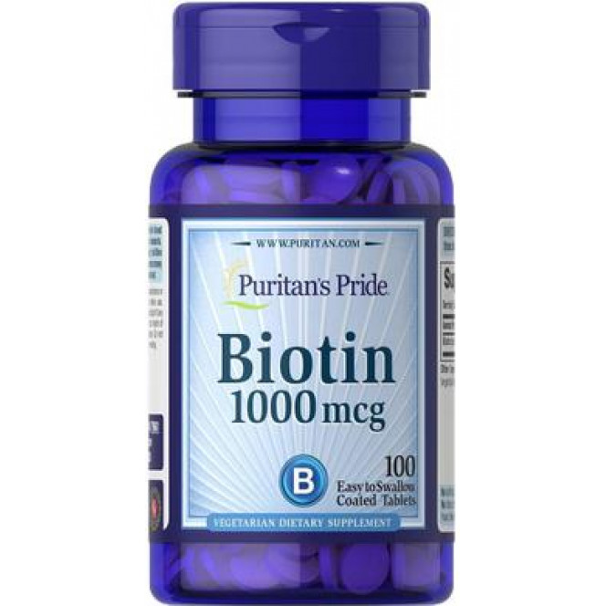 Биотин, Biotin, Puritan's Pride, 1000 мкг, 100 таблеток, 31517
  