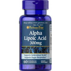 Альфа-липоевая кислота, Alpha Lipoic Acid, Puritans Pride, 300 мг, 60 гелевых капсул, 31525
  