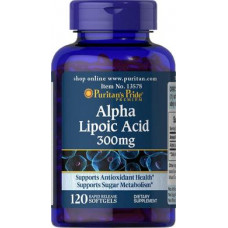 Альфа-липоевая кислота, Alpha Lipoic Acid, Puritans Pride, 300 мг, 120 гелевых капсул, 31526
  