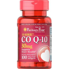 Coenzyme Q-10, Q-SORB Co Q-10, Puritans Pride, 30 mg, 100 Capsules, 31555
 