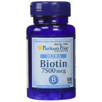 Биотин, Biotin, Puritans Pride, 7500 мкг, 100 таблеток, 31556
  