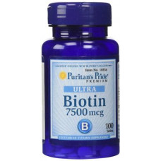 Биотин, Biotin, Puritans Pride, 7500 мкг, 100 таблеток, 31556
  