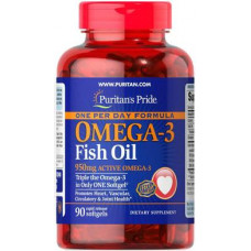 Омега-3 рыбий жир, Omega-3 Fish Oil, Puritans Pride, 1360 мг (950 мг активного омега-3), 90 капсул, 31604
  