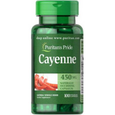 Cayenne Pepper, Cayenne, Puritans Pride, 450 mg, 100 Capsules, 31616
 