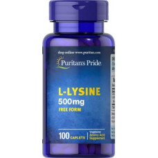 Лизин, L-Lysine, Puritans Pride, 500 мг, 100 капсул, 31621
  