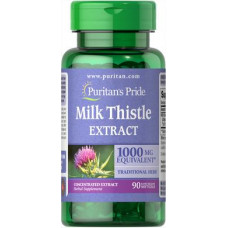 Milk Thistle, 4: 1 Milk Thistle (Silymarin), Puritans Pride, 1000 mg, 90 Capsules, 31629
 