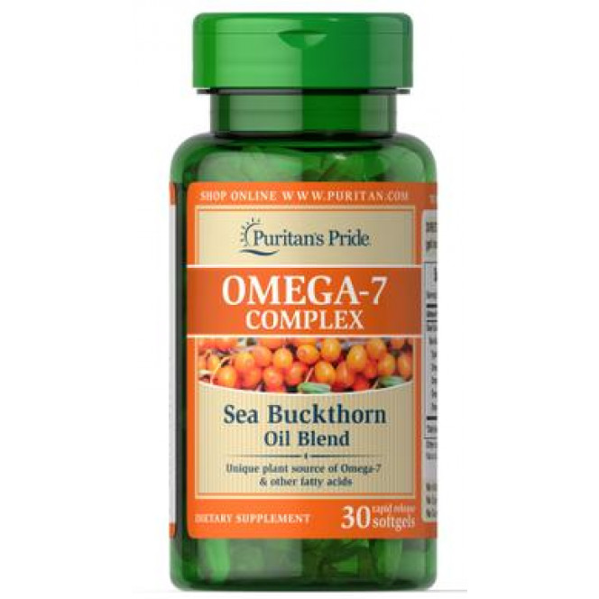 Omega-7 from Sea Buckthorn Oil, Omega-7 Buckthorn Oil, Puritan's Pride, 30 Capsules, 31587
 