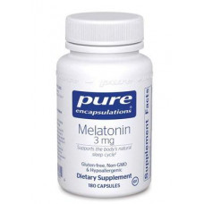 Мелатонин, Melatonin, Pure Encapsulations, 3 мг, 180 капсул, 31666
  