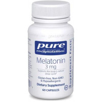 Melatonin, Melatonin, Pure Encapsulations, 3 mg, 60 Capsules, 31710
 