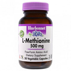 L-Метионин 500 мг, Bluebonnet Nutrition, 30 гелевых капсул, 31732
  