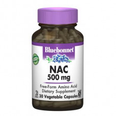 NAC (N-Ацетил-L-Цистеин) 500мг, Bluebonnet Nutrition, 30 гелевых капсул, 31744
  