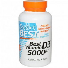 Витамин D3 5000IU, Doctors Best, 720 желатиновых капсул, 31775
  