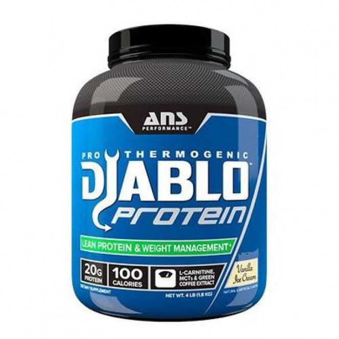 Предтренировочный комплекс Diablo Diet Protein US ванильное мороженое 1, ANS Performance, 1,81 кг, 32031
  