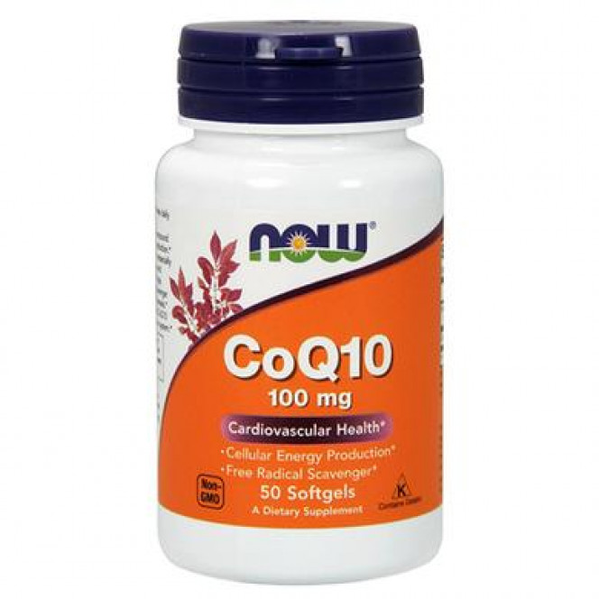 Коэнзим CoQ10, 100 мг, Now Foods, 50 гелевых капсул, 32210
  