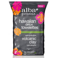 Detox wet wipes Hawaiian impregnated with volcanic clay, Alba Botanica, 30 pcs, 32961
 